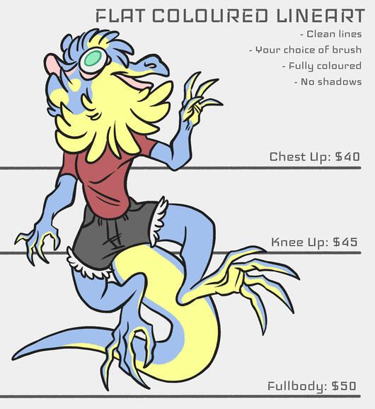 Flat Coloured Lineart