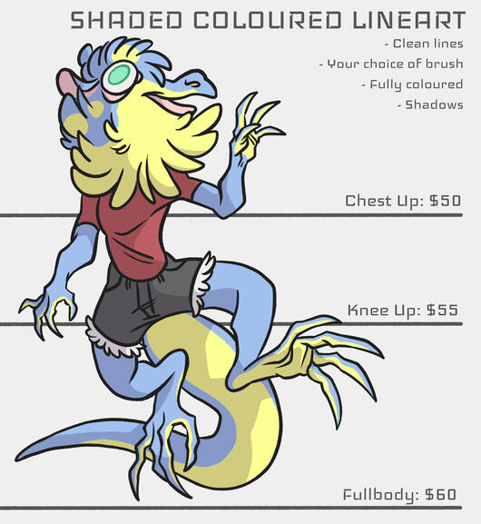 Shaded Coloured LIneart